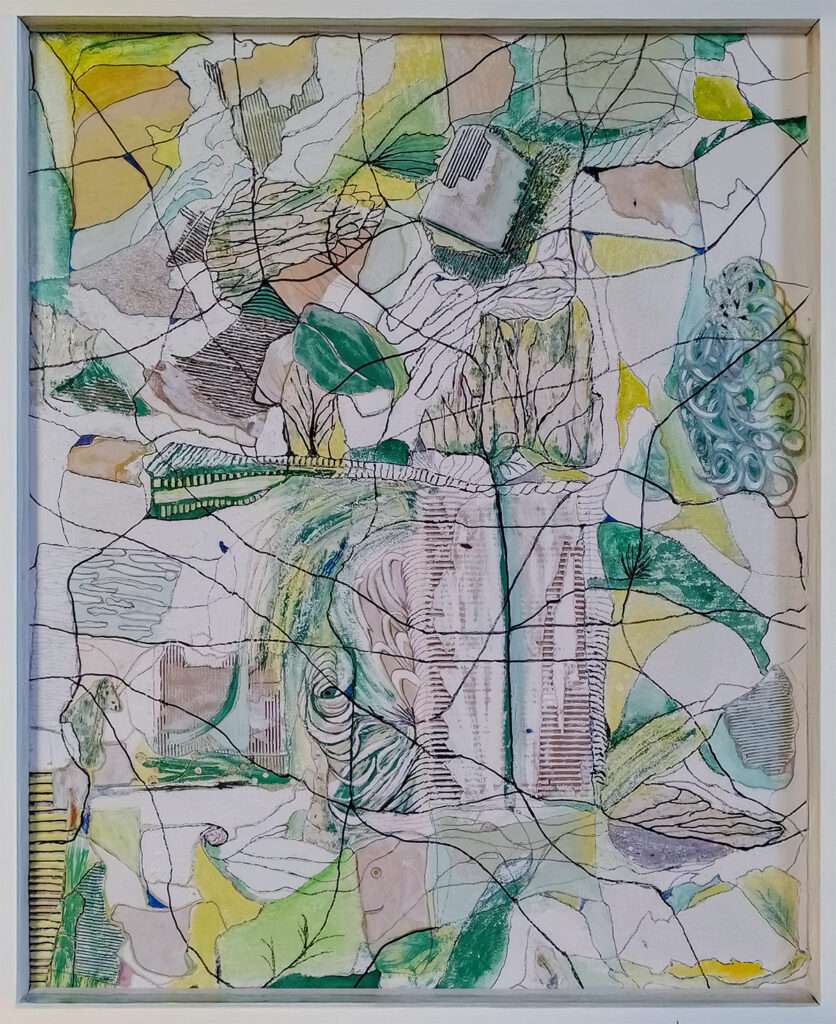 Nach der Natur, 108 x 86 cm, Mischtechnik auf Holz, 2025